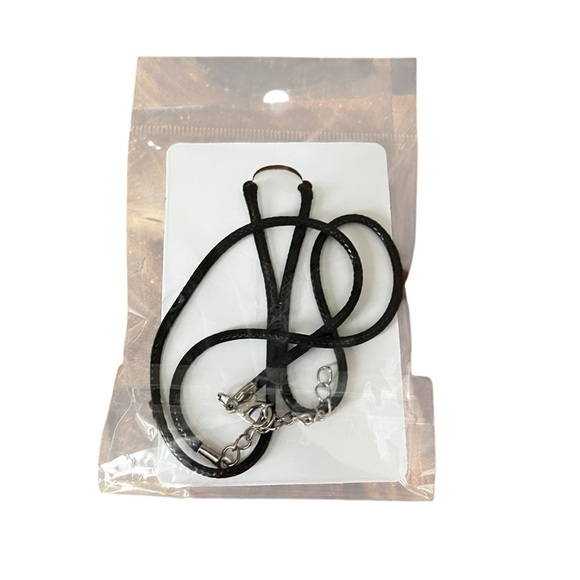 Necklaces Set of 3 New Glass Black Corded Rope - Picture 8 of 9